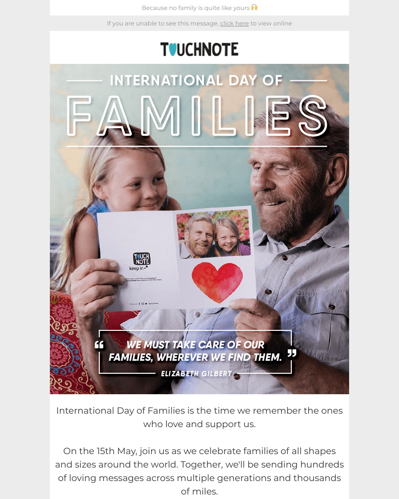 TouchNote - Sarah, let your family know you're thinking of them 💌