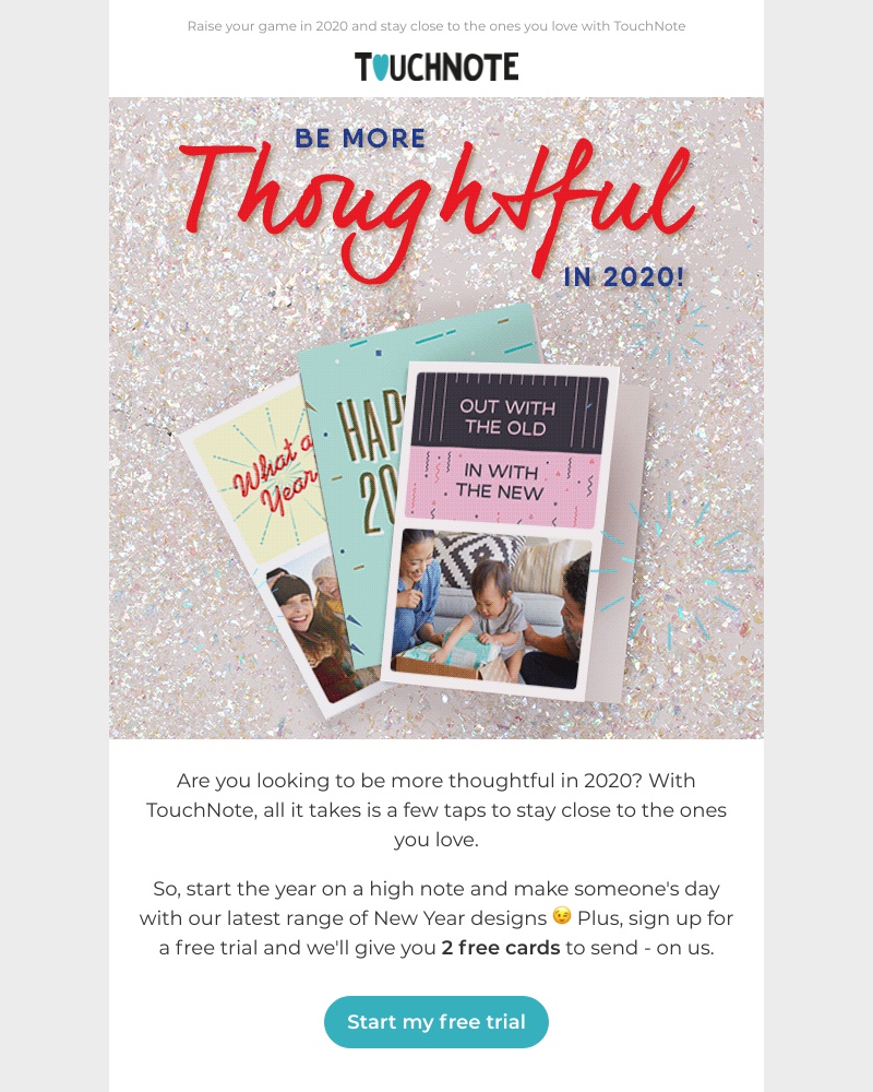 TouchNote - Sarah, looking for a resolution you can keep? 🙌