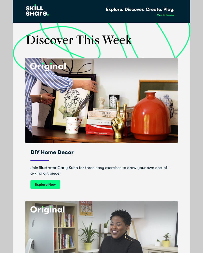 Skillshare - Sarah, make art for your home, boost your productivity, and more!