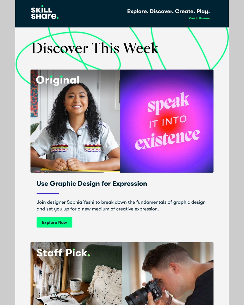 Skillshare - Sarah, make great graphic designs, animations, and more!