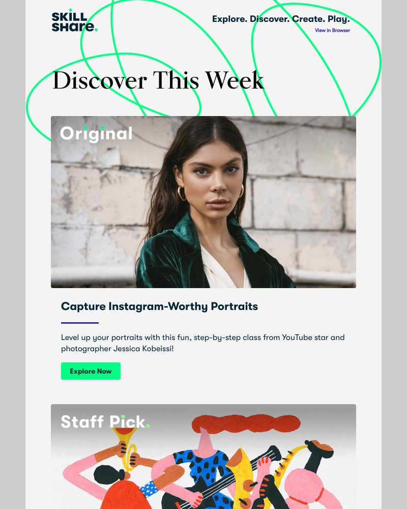 Skillshare - Sarah, master portrait photography, draw unforgettable characters, and more!