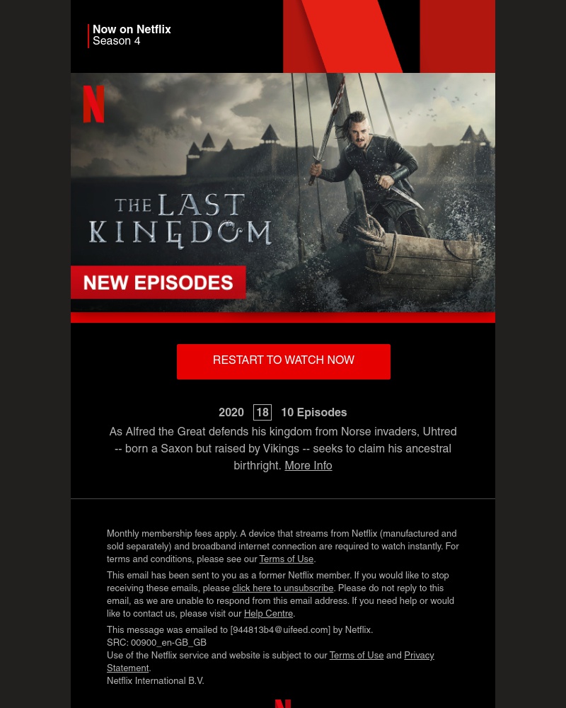 Netflix - Sarah, The Last Kingdom Season 4 is now on Netflix