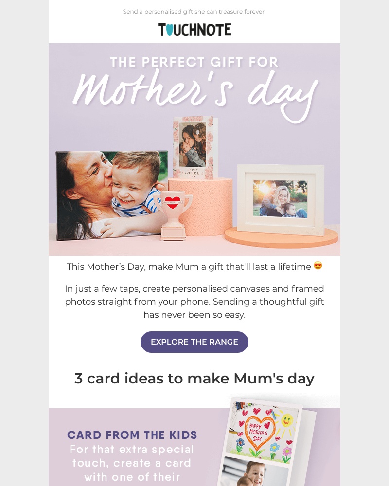 TouchNote - Sarah, we've got the perfect Mother's Day gift 😍