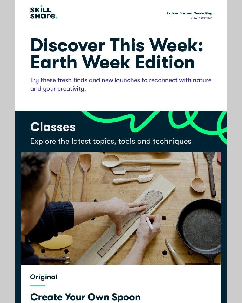 Skillshare - Sarah, Woodworking 101, Daily Journaling Prompts, and more!