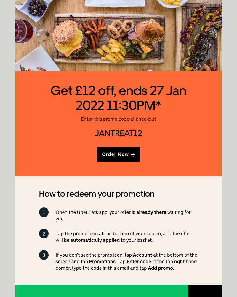 Uber - Sarah, your discount is still available