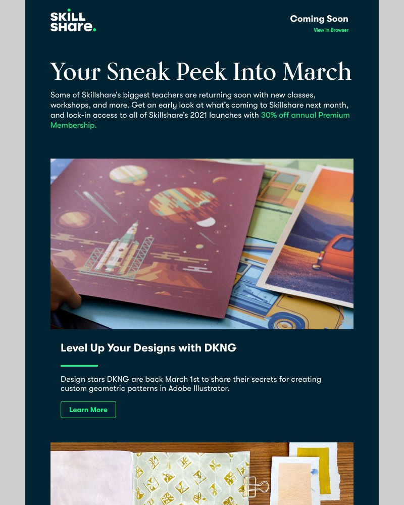Skillshare - Sarah’s March Sneak Peek