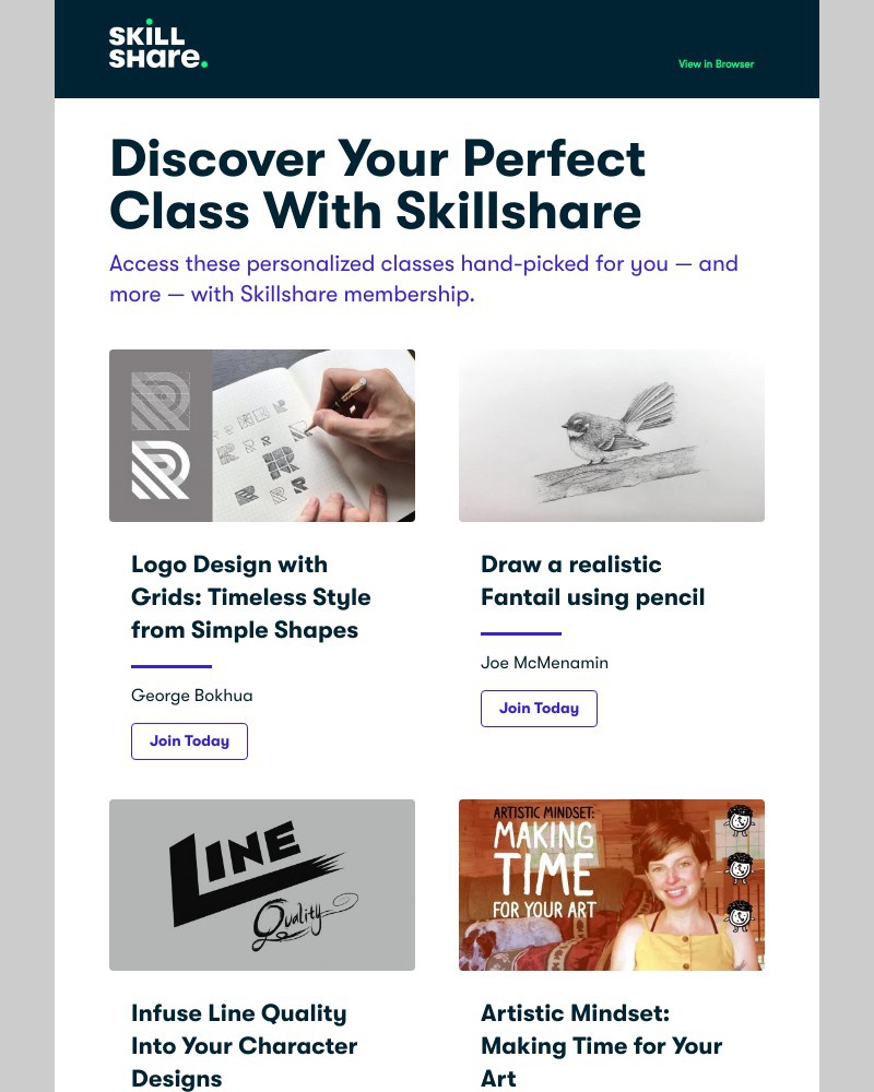 Skillshare - Sarah's Personal Class Recommendations