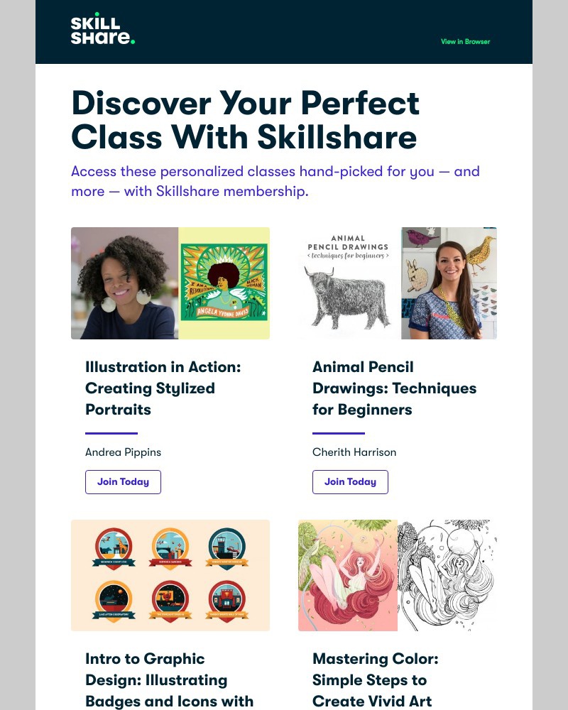 Skillshare - Sarah's Personal Class Recommendations