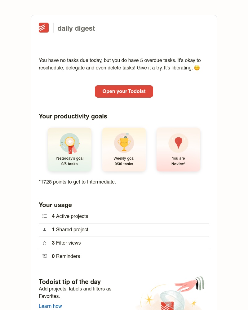 Todoist - Sarah’s task(s) for May 2 2023 → 5 overdue