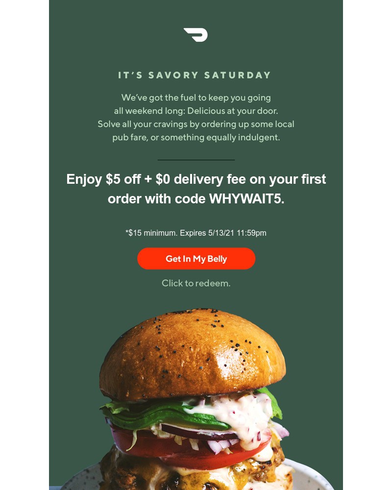  - Saturday means $5 off!