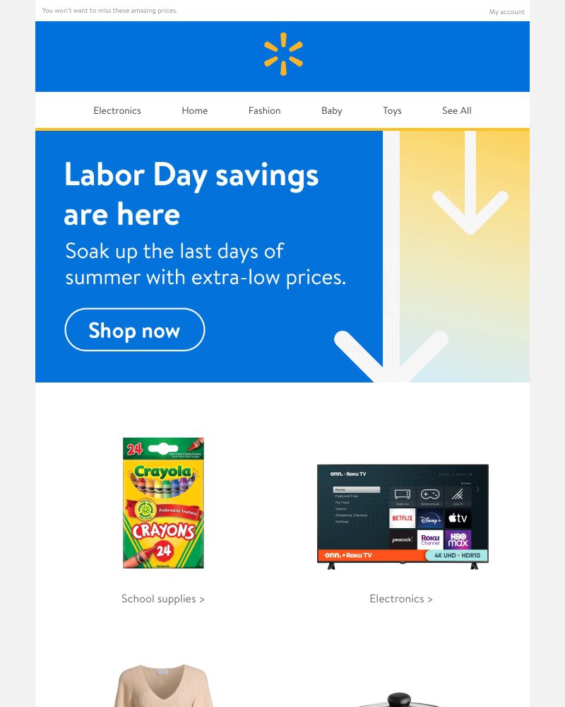 Walmart - Save BIG for Labor Day! ☀️