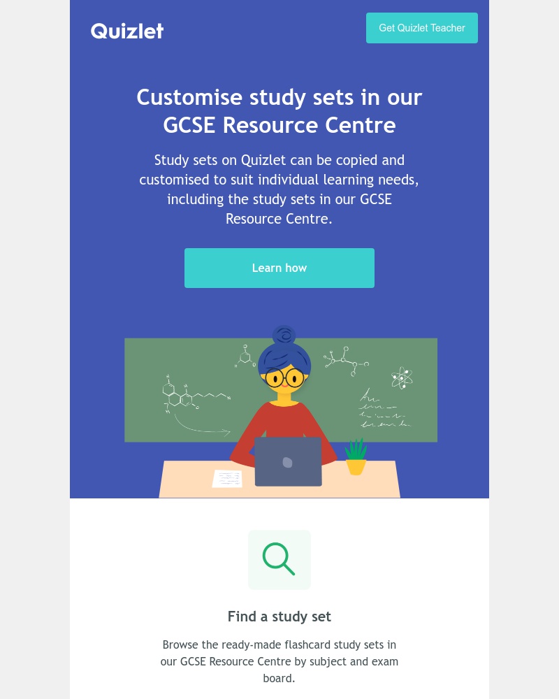 Quizlet - Save time by customising ready-made GCSE study sets on Quizlet