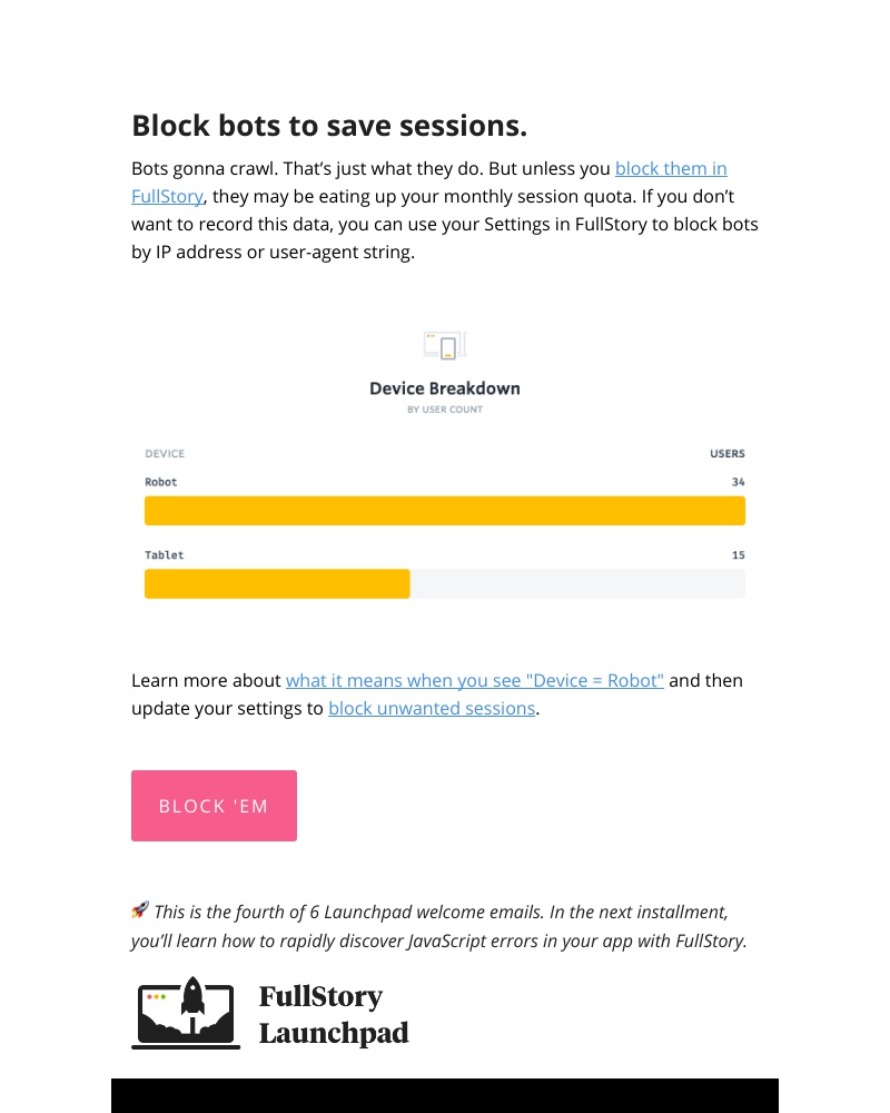 Fullstory - Save your FullStory sessions from invaders