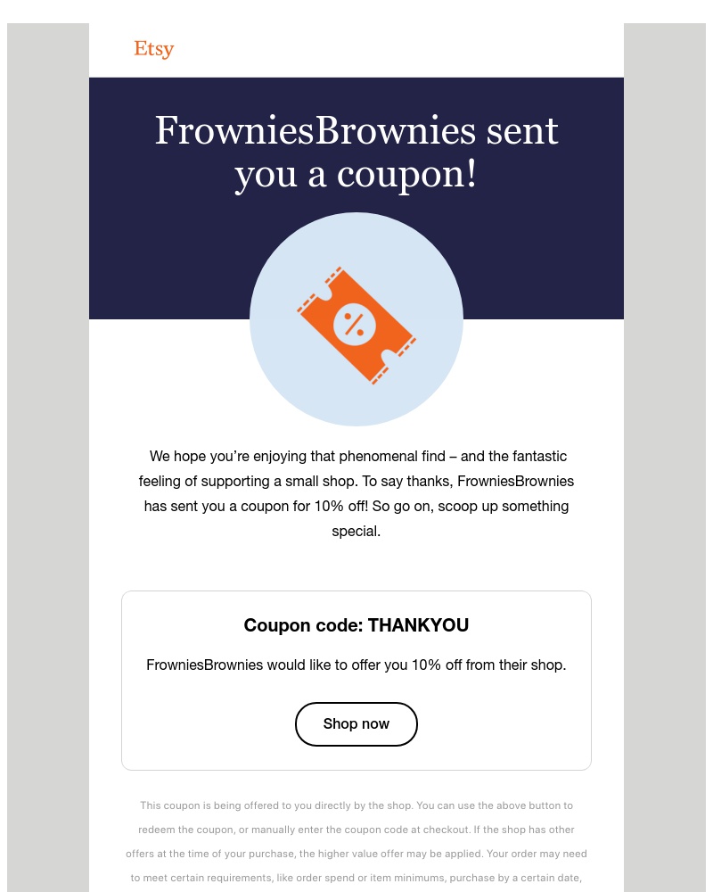 Etsy - Savings alert! This one’s just for you