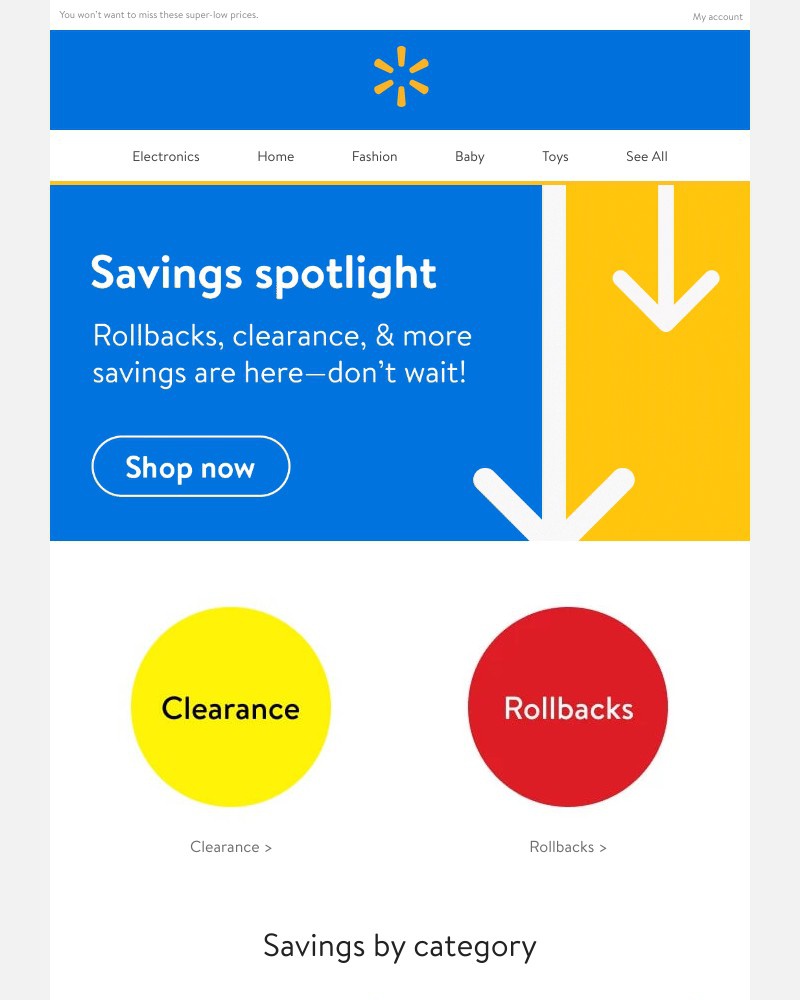 Walmart - Savings spotlight is here 🎉