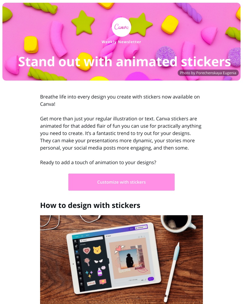 Canva - Say it with stickers