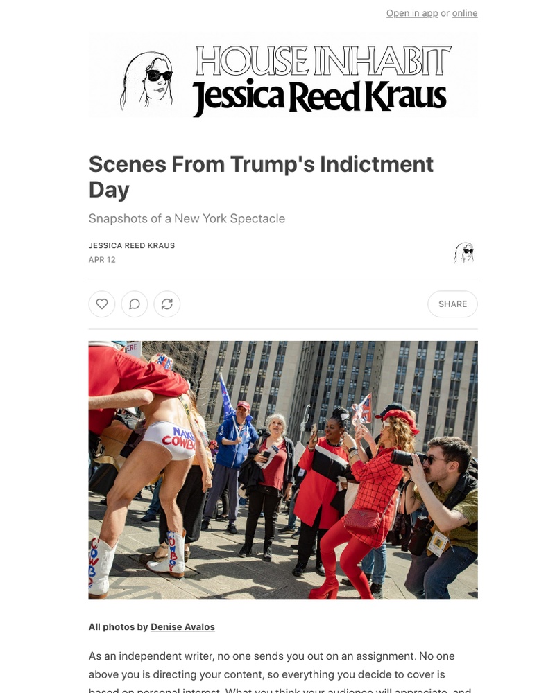 Substack - Scenes From Trump's Indictment Day