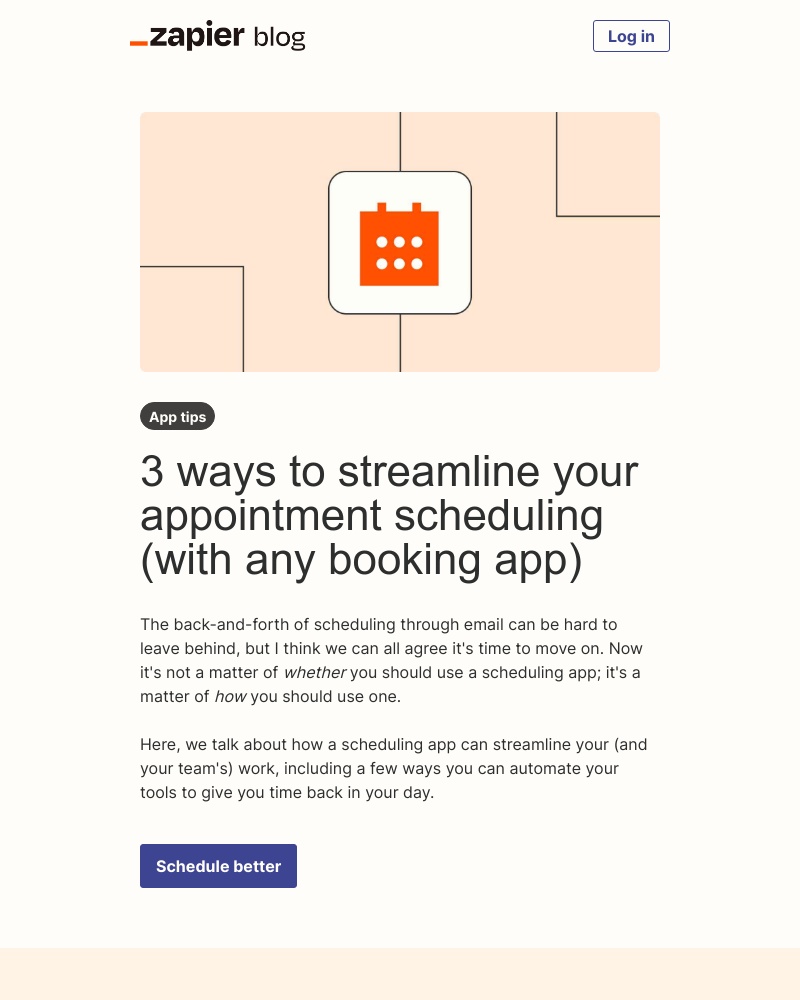 Zapier - Schedule better