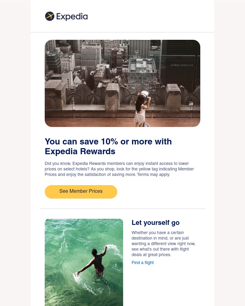 Expedia - Score instant savings as an Expedia Rewards member