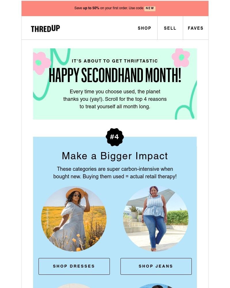 thredUP - Secondhand Month is hereeee 📣🙌✨