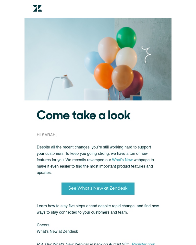Zendesk - See our redesigned What's New website