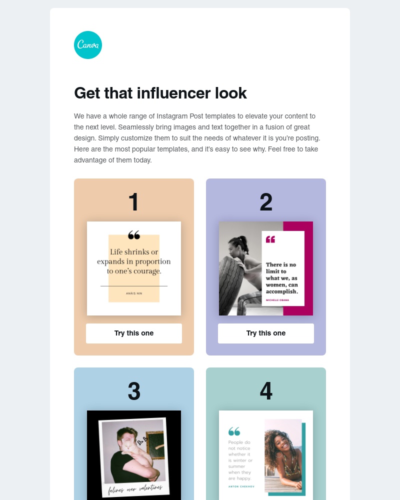 Canva -      See UK’s top 10 Instagram Post templates