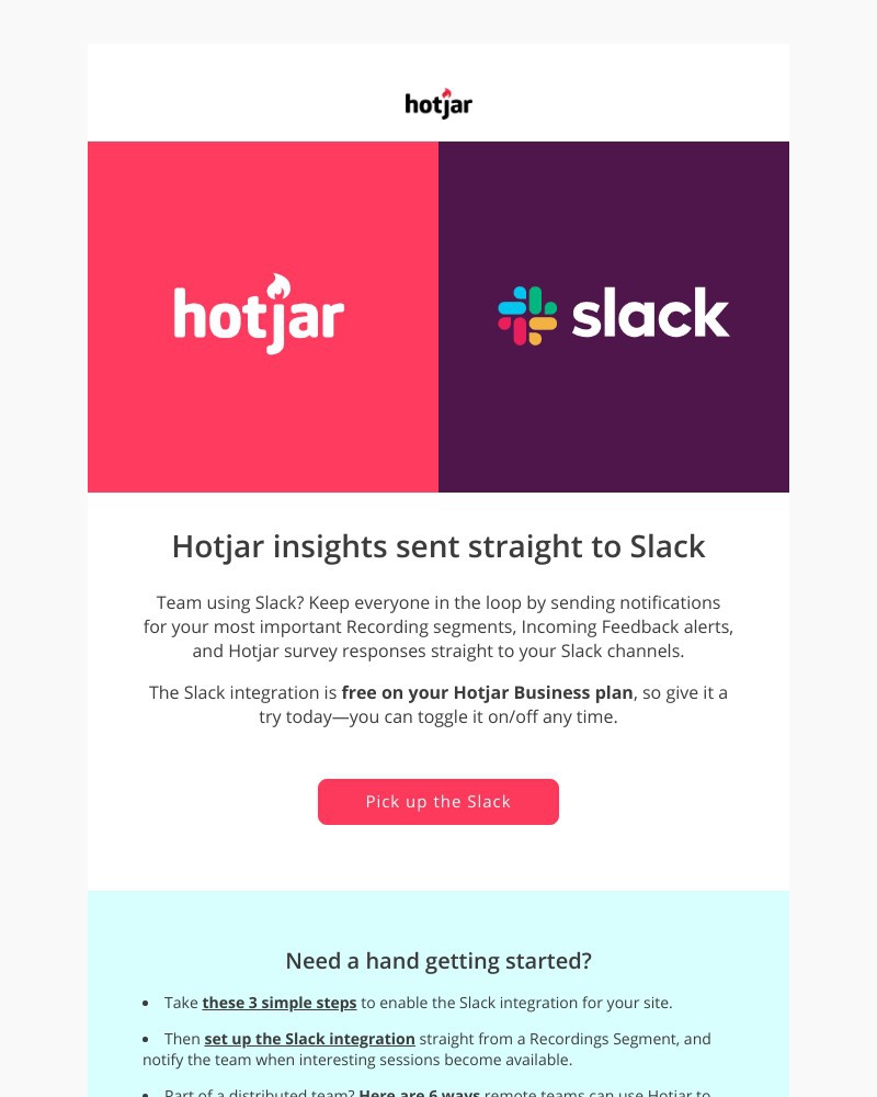 Hotjar - Send your most valuable insights straight to Slack