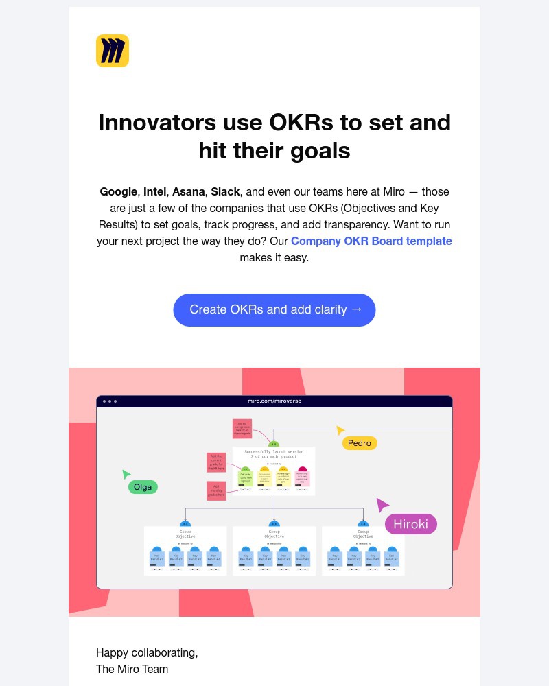 Miro - Set Your Goals and See Your Headway