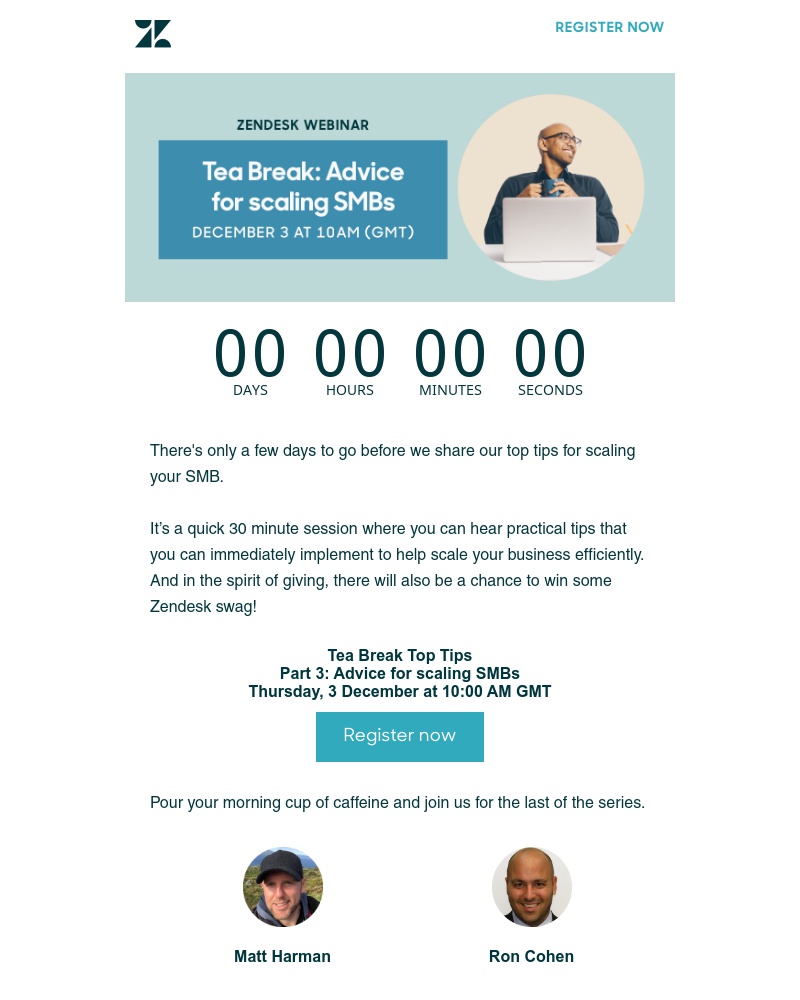 Zendesk - Set yourself up for success in 2021 with our last Tea Break webinar