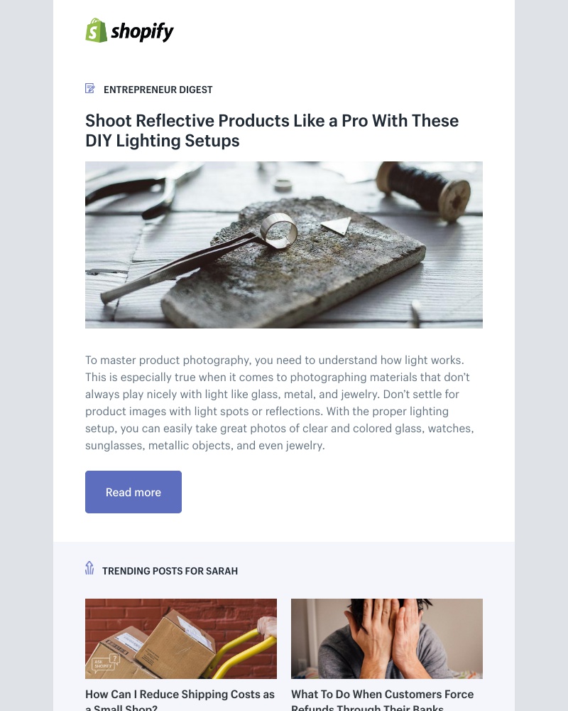 Shopify - Shoot Reflective Products Like a Pro With These DIY Lighting Setups