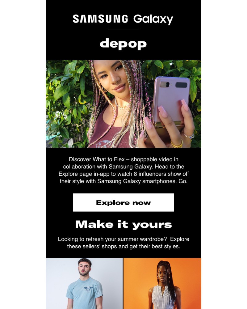 Depop - Shoppable video with Depop | Samsung Galaxy