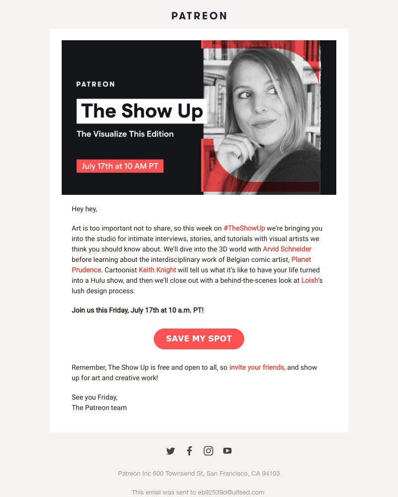 Patreon - Show Up on Friday: Visualize This