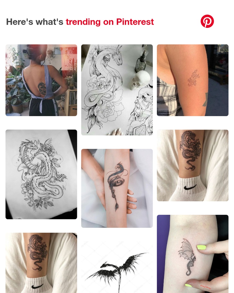 Pinterest - 📌 Small dragon tattoos, Dragon tattoo designs and more Pins popular on Pinterest