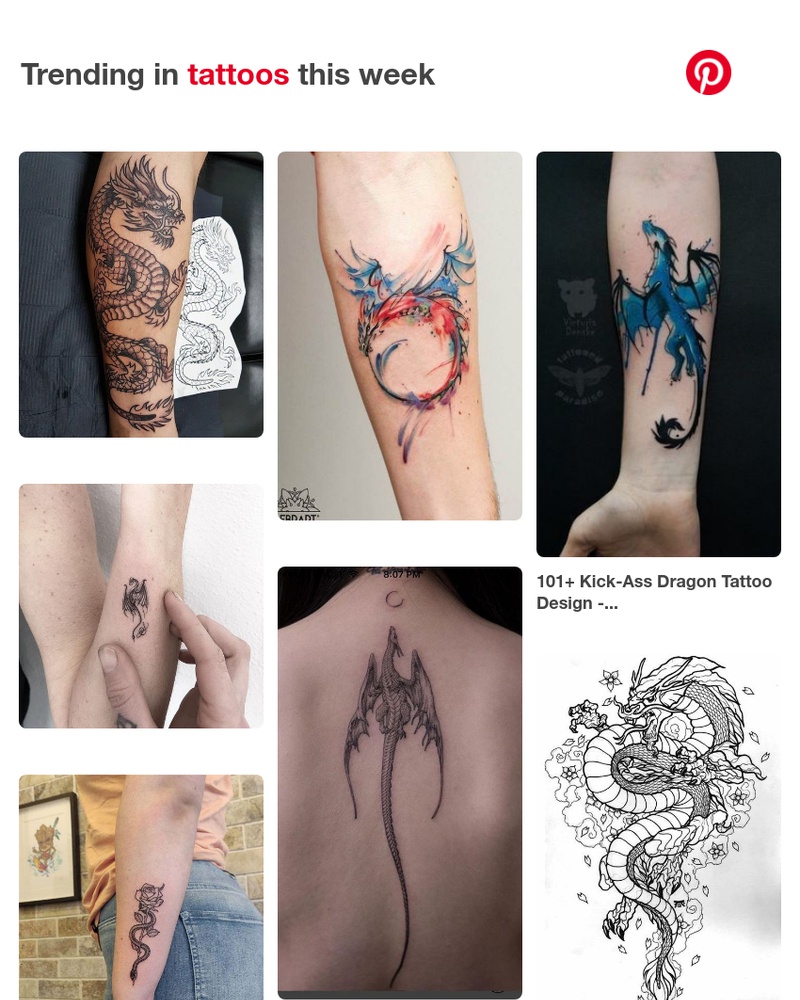 Pinterest - 📌 Small dragon tattoos, Dragon tattoo designs and more Pins trending on Pinterest
