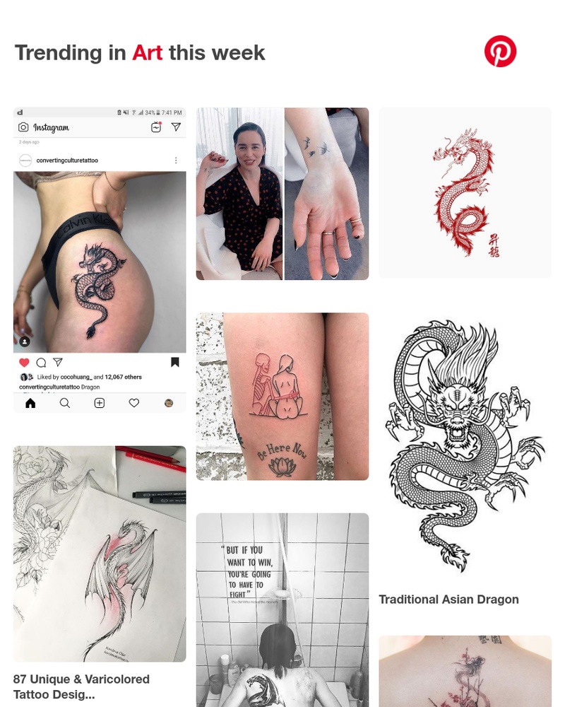 Pinterest - 📌 Small dragon tattoos, Dragon tattoo designs and more Pins trending on Pinterest