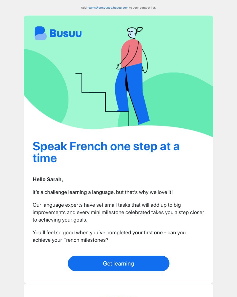 Busuu - Small wins = big success 💪