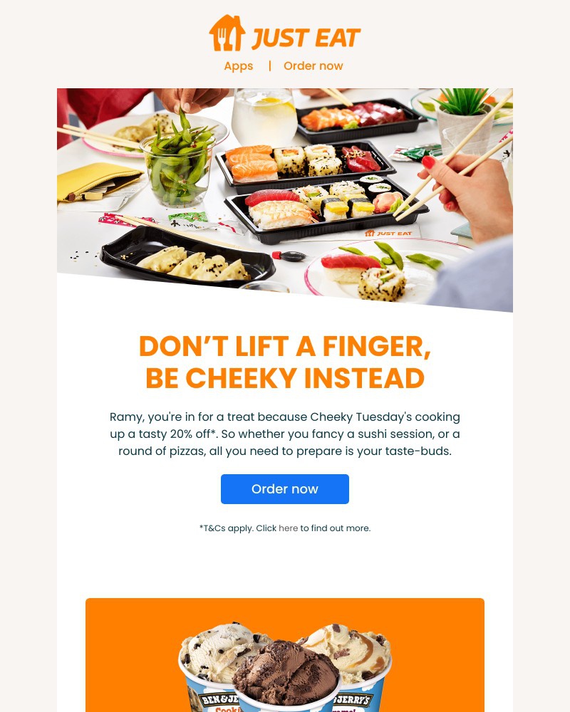 Just Eat - Smells like 20% off, Ramy