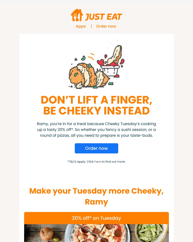 Just Eat - Smells like 20% off, Ramy 🤤 