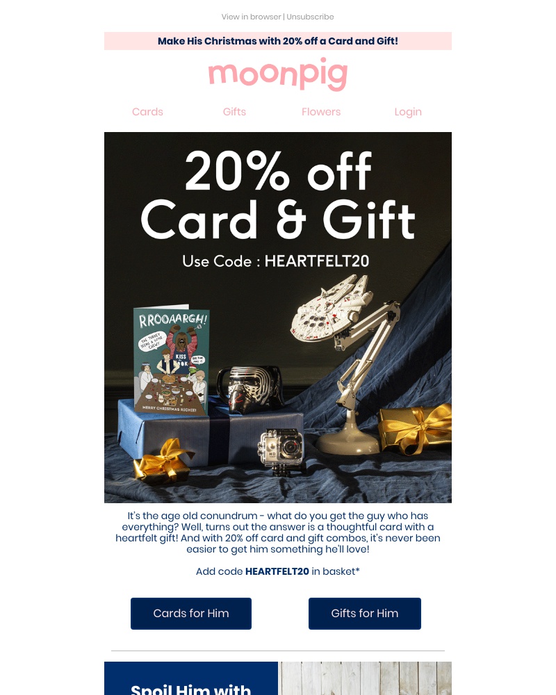 Moonpig - 😀 SMILE about this: 20% off Card & Gift! 😀