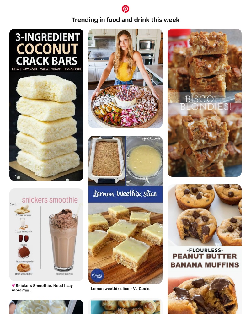 Pinterest - 🔥 🥨 Snacks, Dessert and more Pins trending on Pinterest