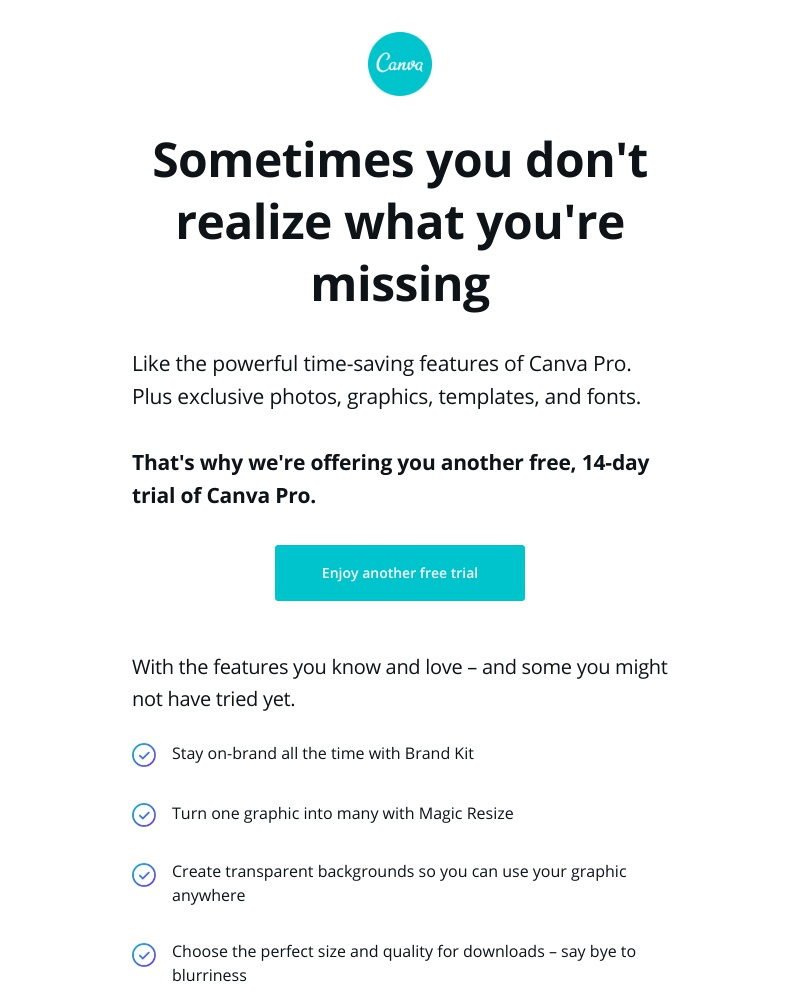 Canva - So much has changed. Get another free trial.