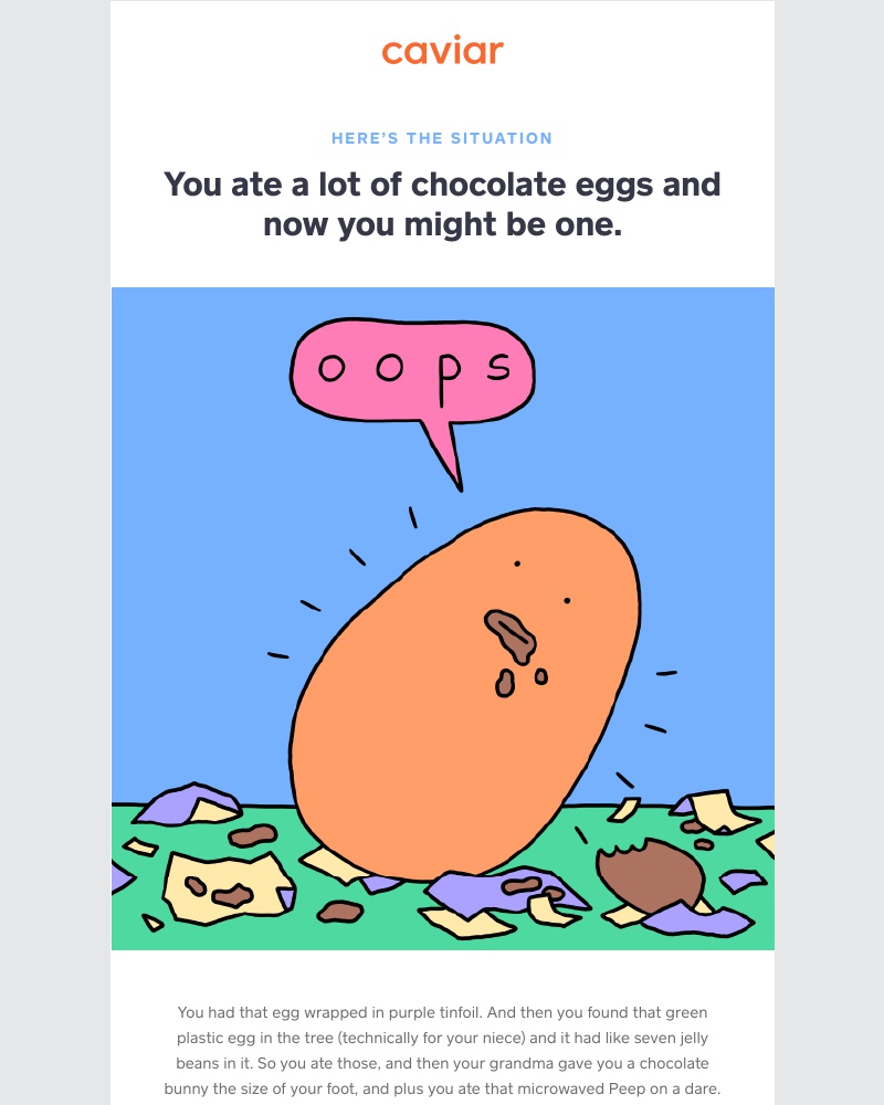  - So you need to eat healthy because 🍭 🐰🍫