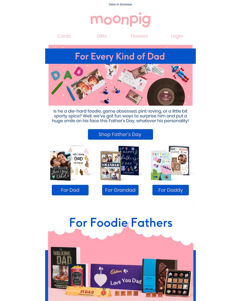 Moonpig - Something for every dad ⚽️🍳🍺