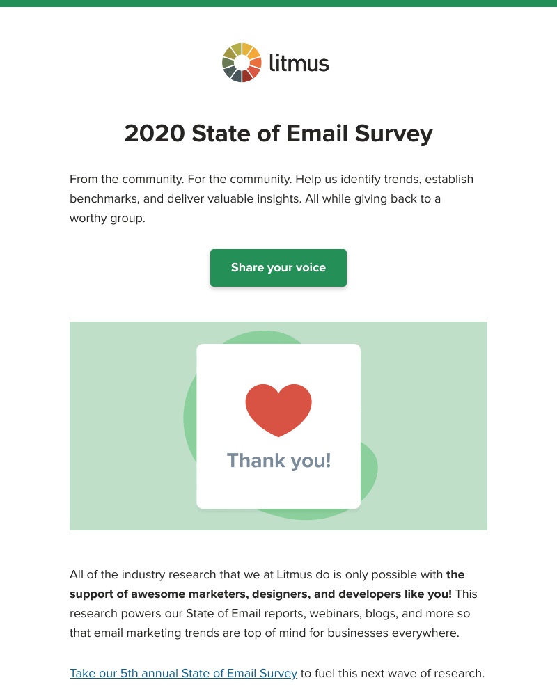 Litmus - 🔈 Sound off in our State of Email survey 🔈