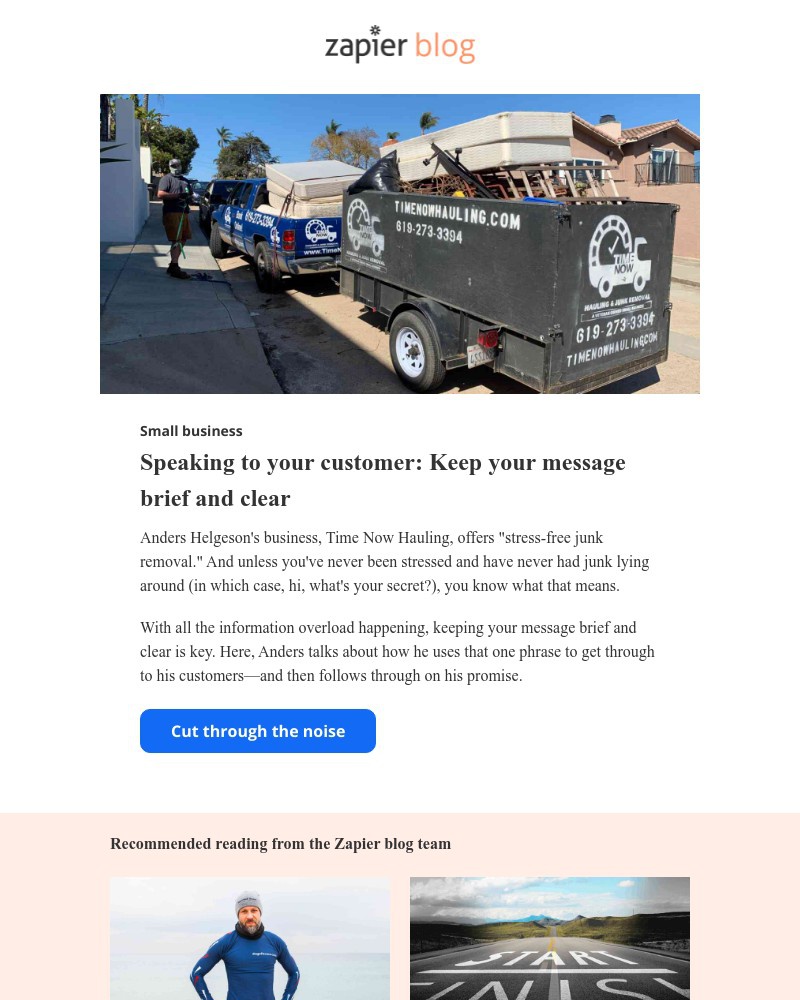 Zapier - Speak to your customer