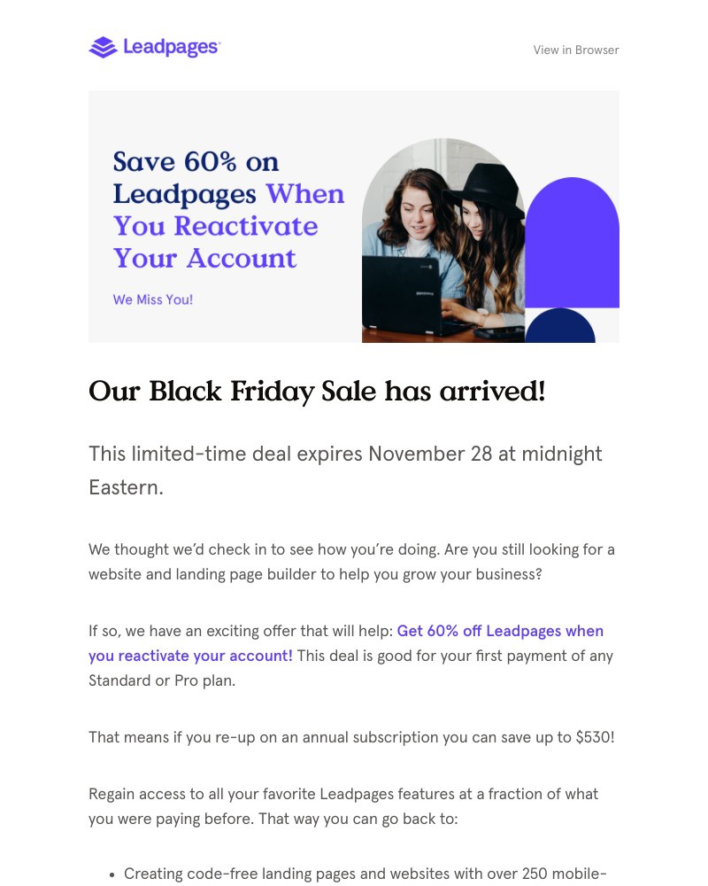 Leadpages - [Special Offer] Get 60% off Leadpages
