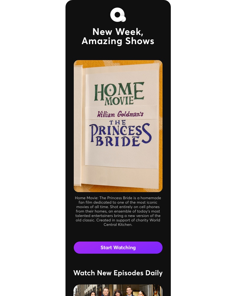 Quibi - Special This Week! Home Movie: The Princess Bride