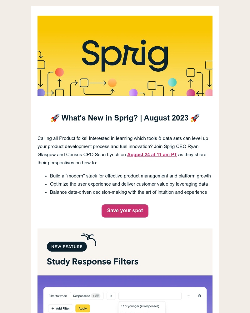 Sprig - Sprig Product Updates - August 2023  🚀