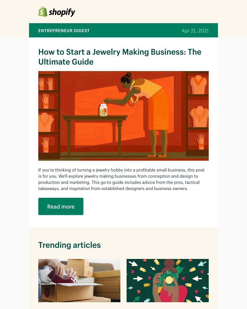 Shopify - Start a jewelry business