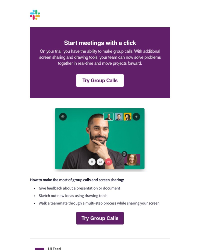 Slack - Start meetings with a click, wherever you are